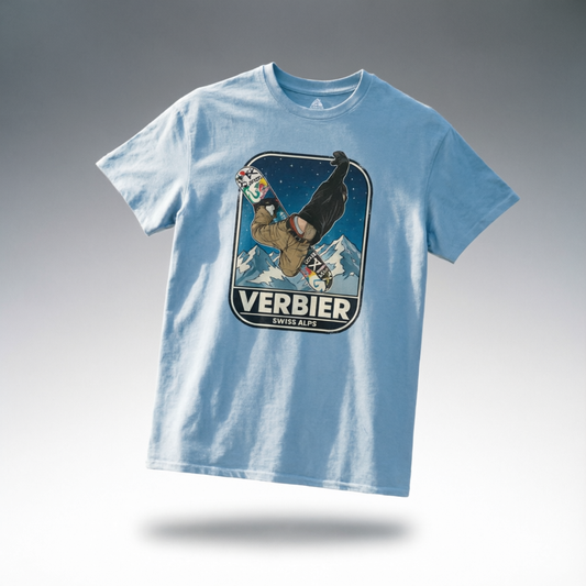 Alpine Resort Verbier Snowboarder Edition T-Shirt | Premium Cotton Tee