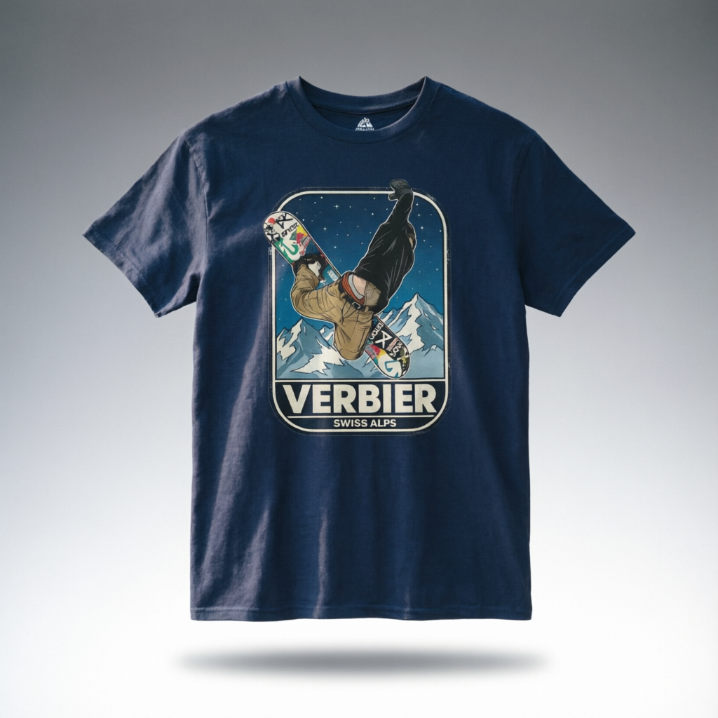 Alpine Resort Verbier Snowboarder Edition T-Shirt | Premium Cotton Tee