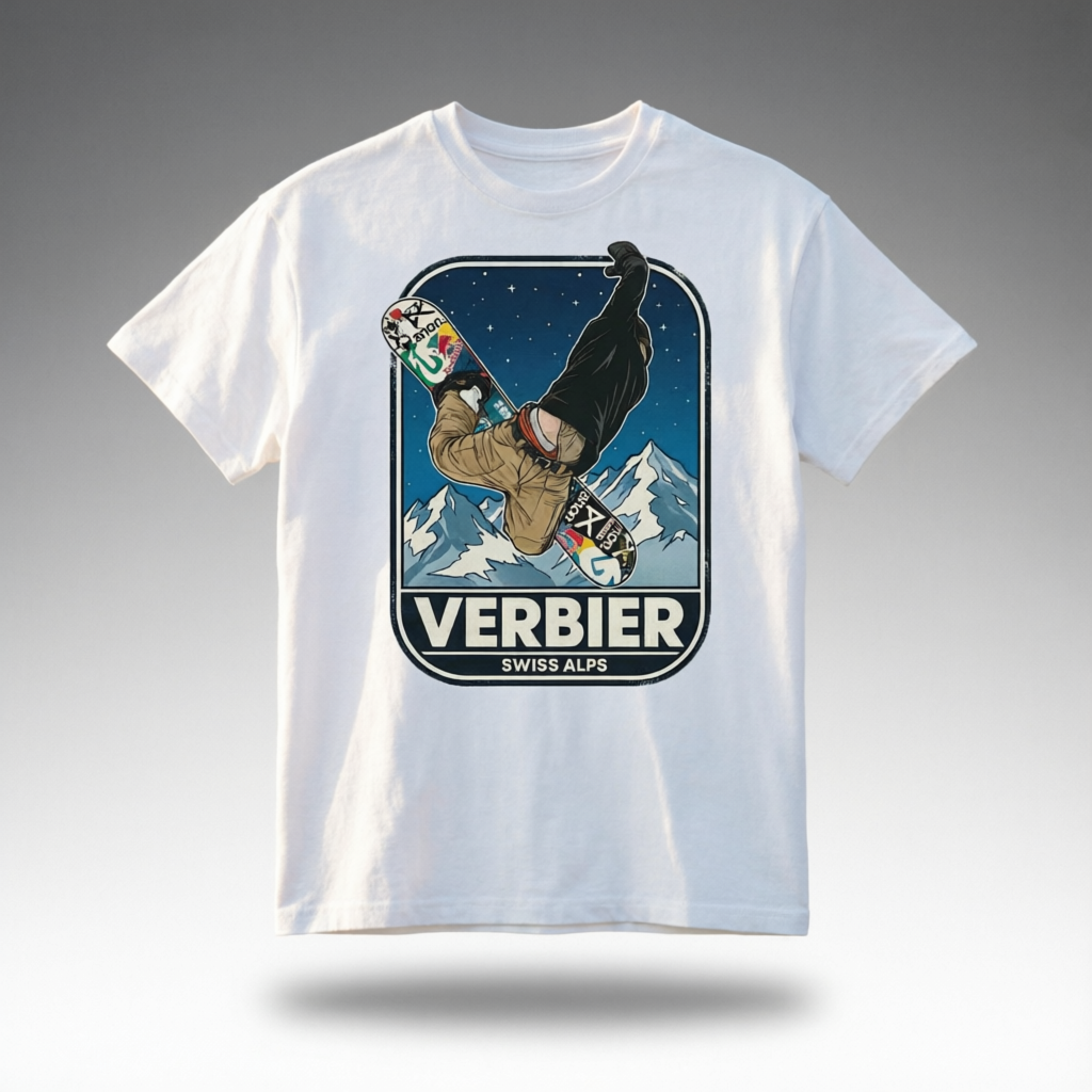 Alpine Resort Verbier Snowboarder Edition T-Shirt | Premium Cotton Tee