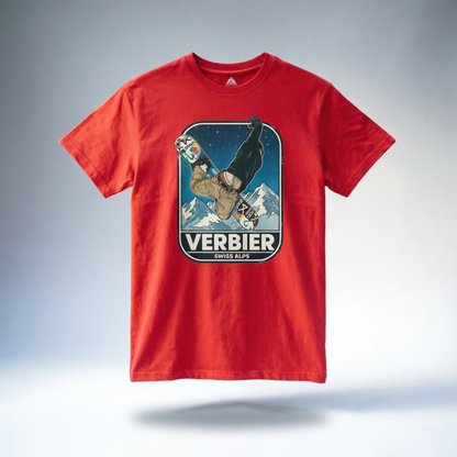 Alpine Resort Verbier Snowboarder Edition T-Shirt | Premium Cotton Tee