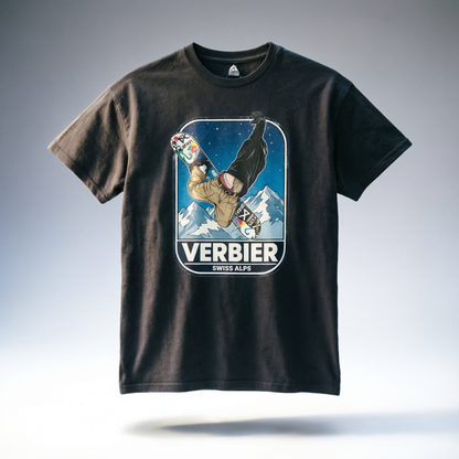 Alpine Resort Verbier Snowboarder Edition T-Shirt | Premium Cotton Tee